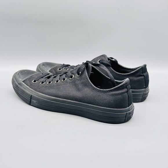Converse Shoes Mens 8.5 Black Chuck Taylor All Star II Low Top Lace Up Sneakers - Picture 5 of 11